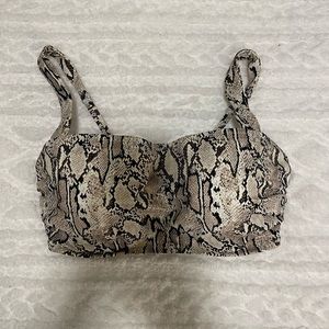 Snake print bikini top, brand new with tags from Target.